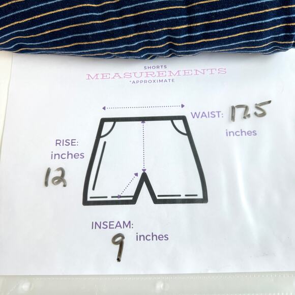 Reiss Mens Velour Casual Shorts Size L Stripe Drawstring Casual Summer Blue - Picture 7 of 7